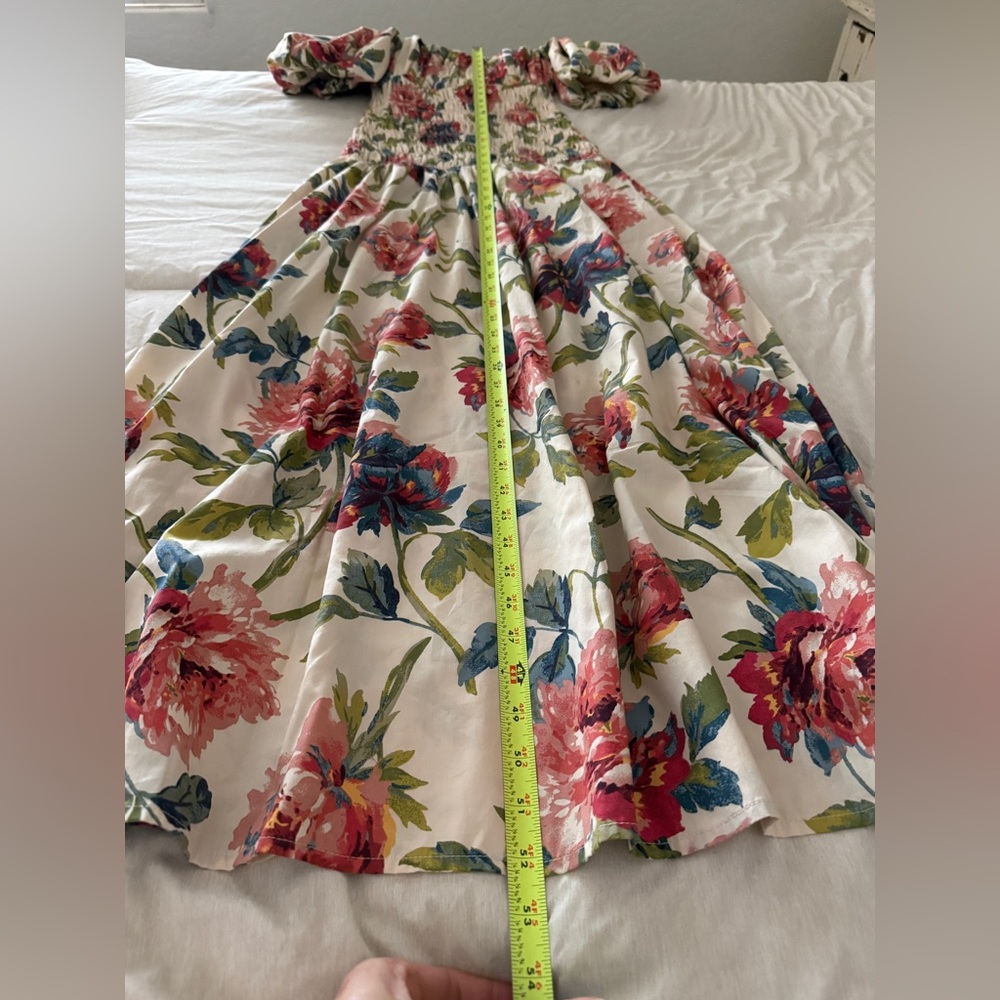 Abercrombie & Fitch Smocked Drop Waist Maxi Dress Small Tall NWT - Picture 8 of 12